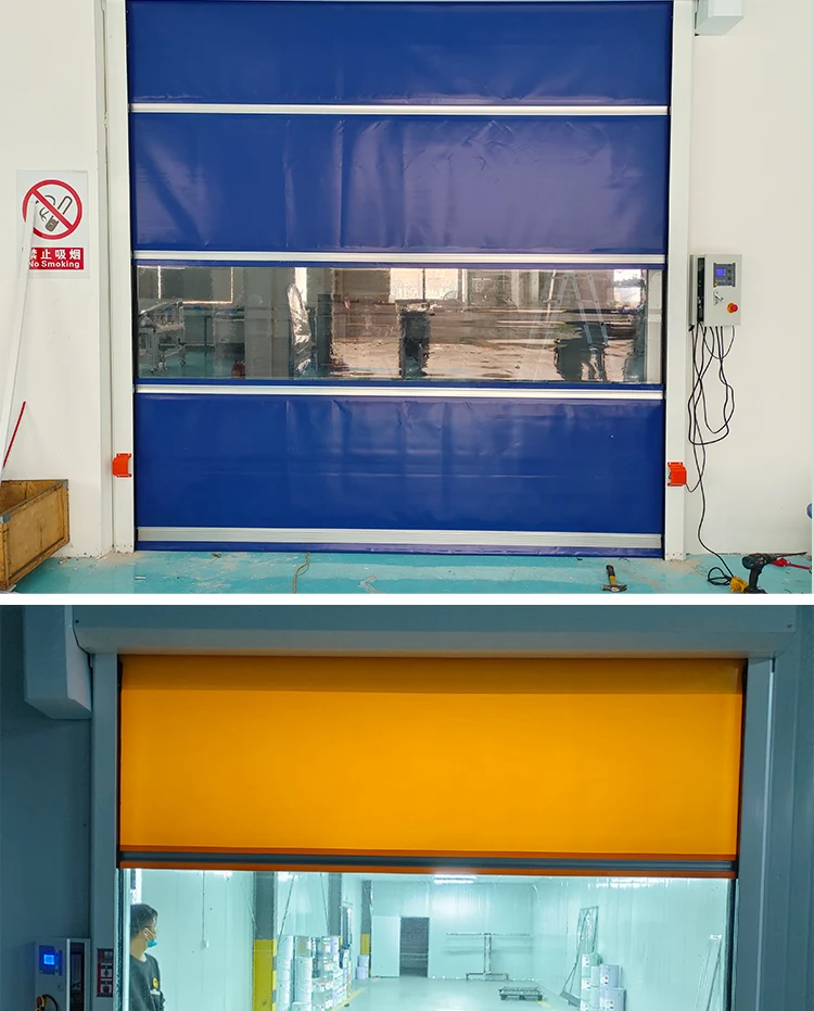 PVC fast rolling shutter door automatic induction lifting door purification workshop electric rolling gate indoor sliding door