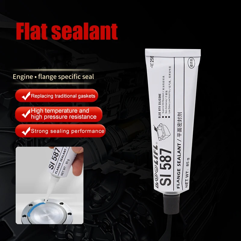 LOOLIFL RTV 587 Blue High-Performance Silicone Gasket Maker,Sensor-Safe,Non-Corrosive,Oil Resistance,Joint Movement Valves Tools