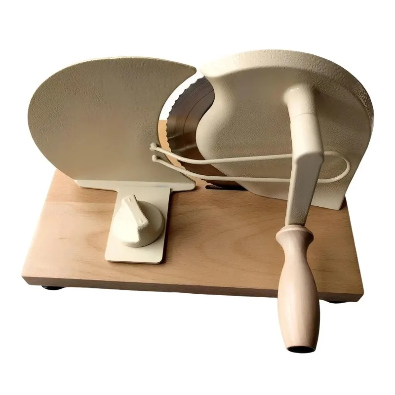 Manual Bread Slicer,for Home Commercial Use,Food Slicer,Evenly Slicing with Wooden Base Toast Cutting for Sourdough Hand Cranked
