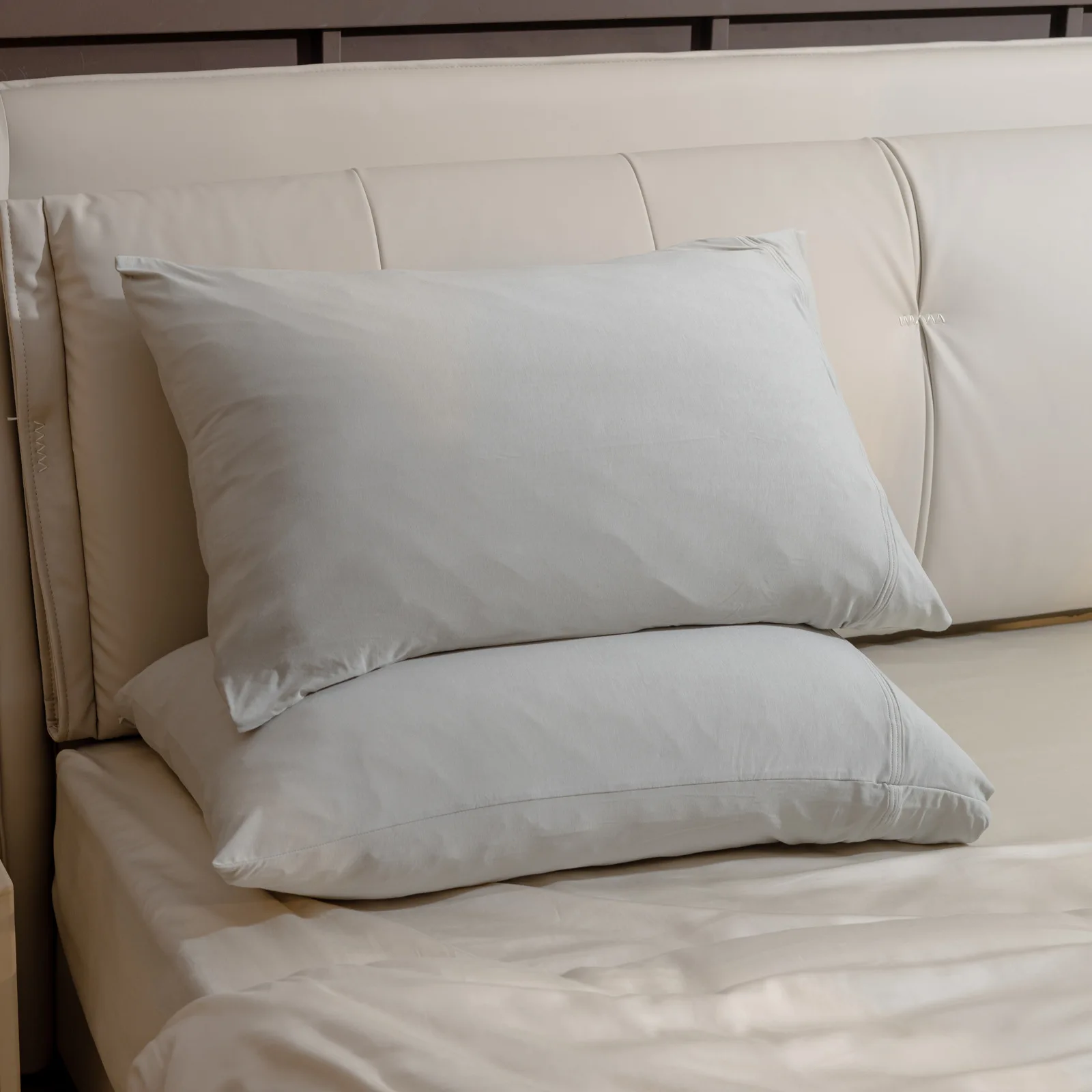 

Bamboo fiber spandex interlock pillowcase, soft and skin-friendly for home use, hotel pillowcase