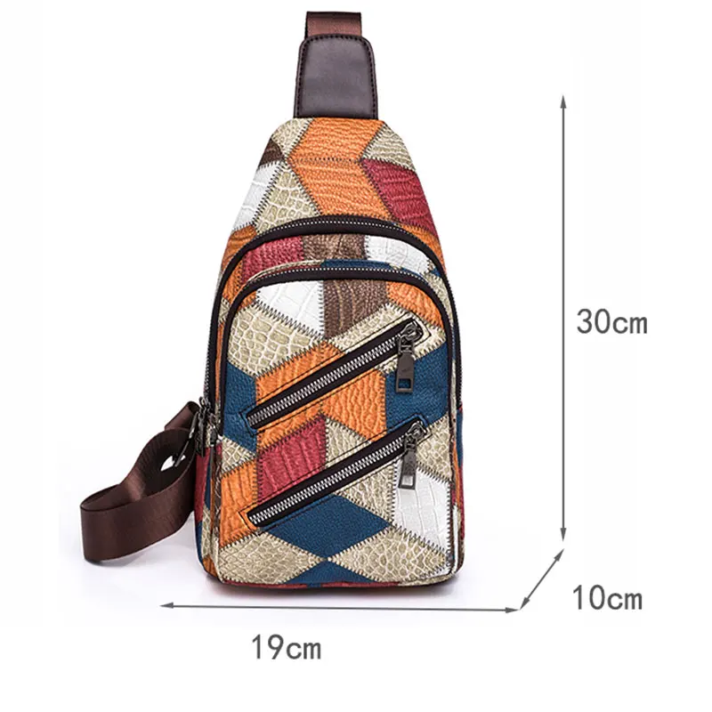 Tas Wanita Tas Dada Modis Tas Selempang untuk Wanita Tas Bahu Travel Pack Wanita Fashion Tas Messenger Dada Vintage Desainer