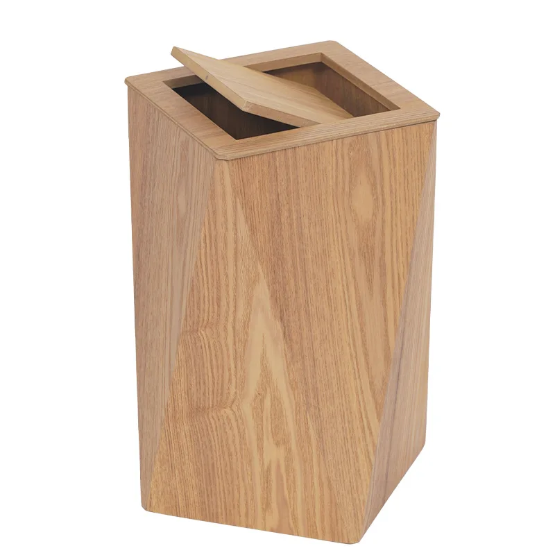 Hotel trash can wood, light luxury commercial hotel office company