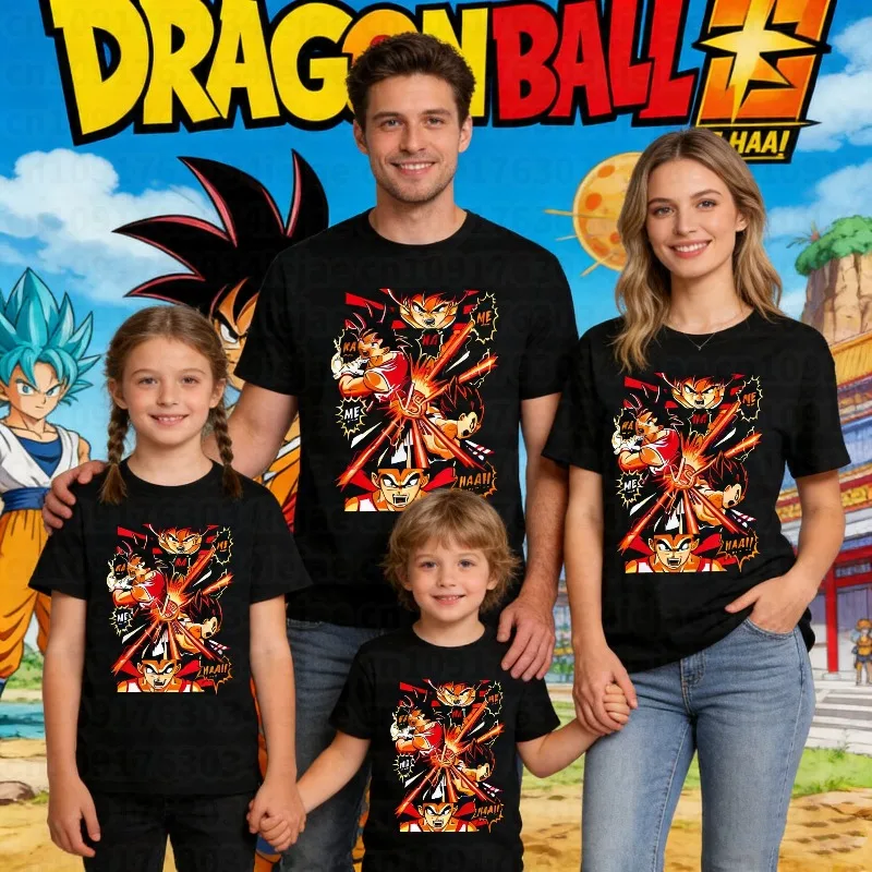 2026 Sommer Dragon Ball 100% Baumwolle Bedrucktes T-Shirt für Herren – Neu, Anime-Print, Bequem und Atmungsaktiv, Übergröße, Lässig, Locker