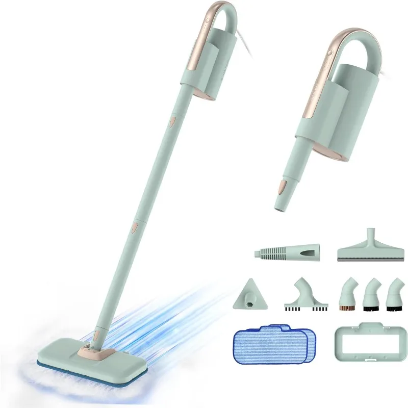 Newbealer Steam Mop & Detachable Handheld Cleaner,250ml 1200W Powerful Floor Steamer, 3 Adjustable Levels for Carpet Laminate