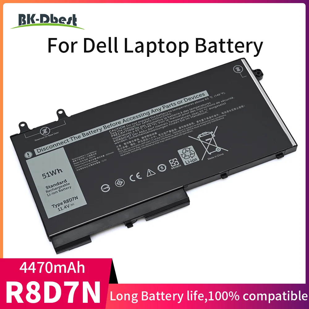 

Аккумулятор BK-Dbest R8D7N 1V1XF 4gvmp W8GMW для ноутбука Dell Latitude 5400 5410 5500 5510 Precision 3540 3550 7590 7591 7791 Series