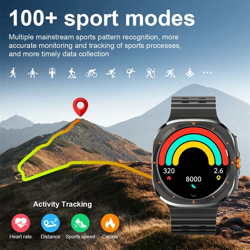 Galaxy Watch 7 Ultra Smart Watch Men 32GB Memory GPS NFC 1.43-inch AMOLED Screen Fitness Tracker Health Smartwatch For Samsung