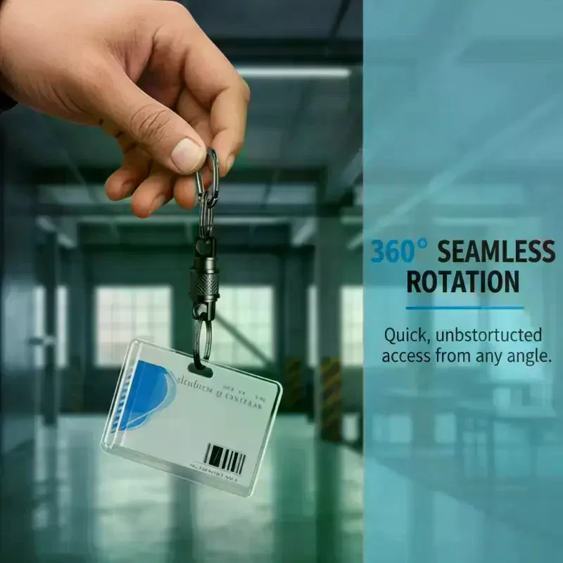 Portable Quick-Release Keychain Aluminum Alloy 360° Rotating Swivel Buckle Multi-Use Detachable Pendant Clip