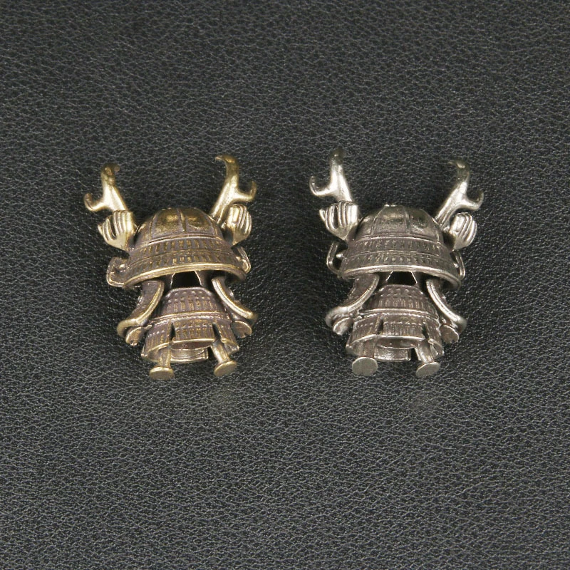 Brass Chopper Samurai One Piece Doll EDC Knife Braided Rope Pendant Handmade Accessory Keychain Ornament