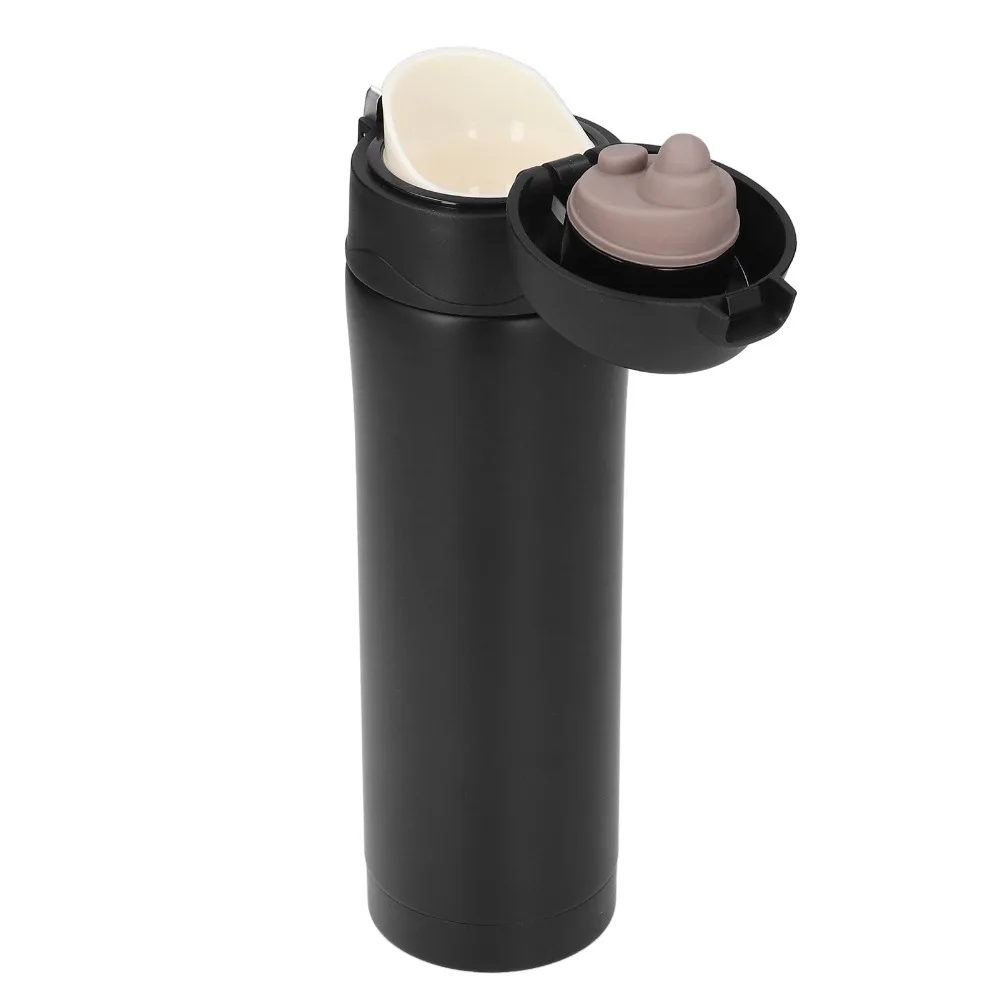 Rustless Bounce Lid Tumbler Leakproof Lock One Click Open Lock Buckle Cup 500Ml Vacuum Inner Portable Bottle Vehicle Use