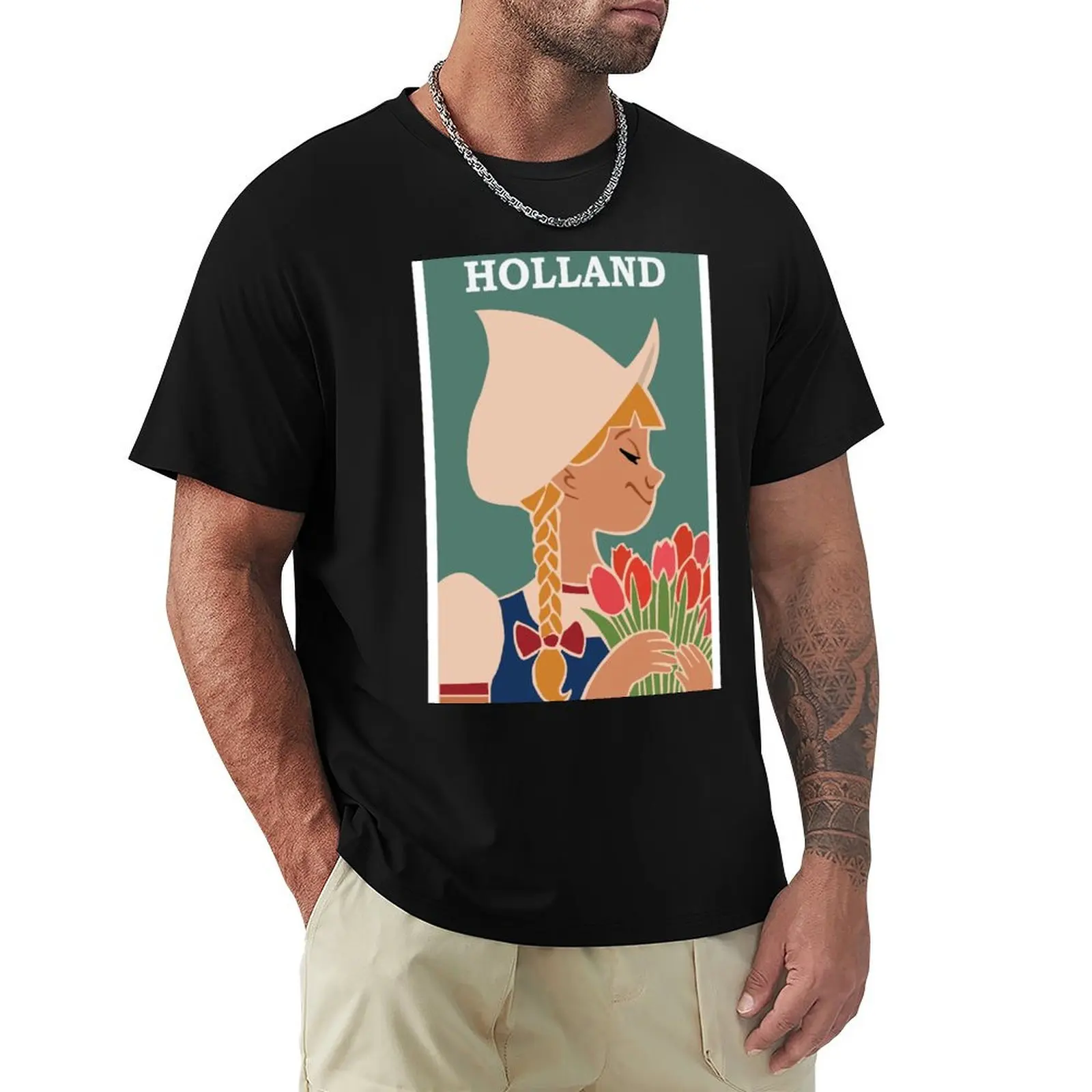 Netherlands vintage travel poster T-Shirt UV Protection Outdoor Tee Shirt