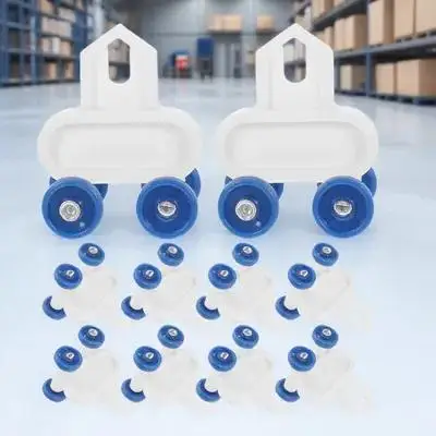 20Pcs Curtain Track Rollers Plastic Bearing Design Double Curve Sliding Glider Rail Smooth Silent Curtain Track Pulley