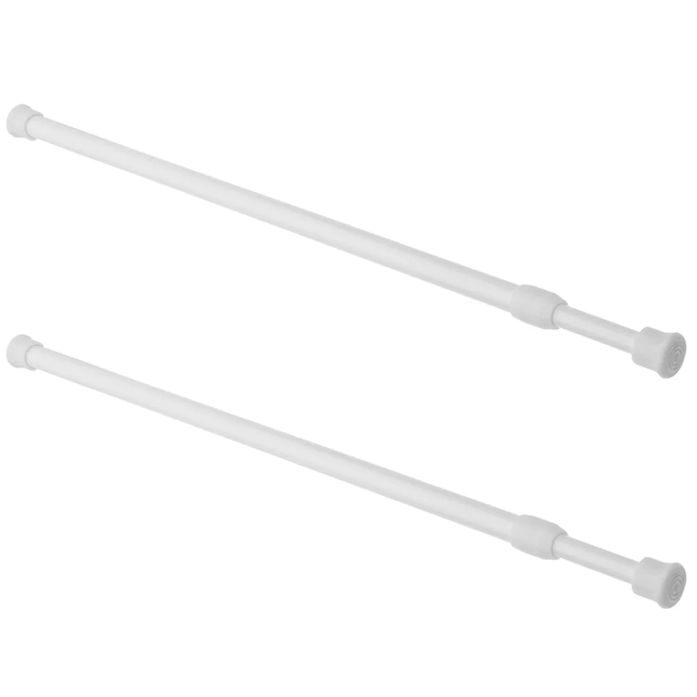 Telescopic Rod Tension Extension Spring Loaded Curtain Rods for Closets Adjustable Hanging Clothes