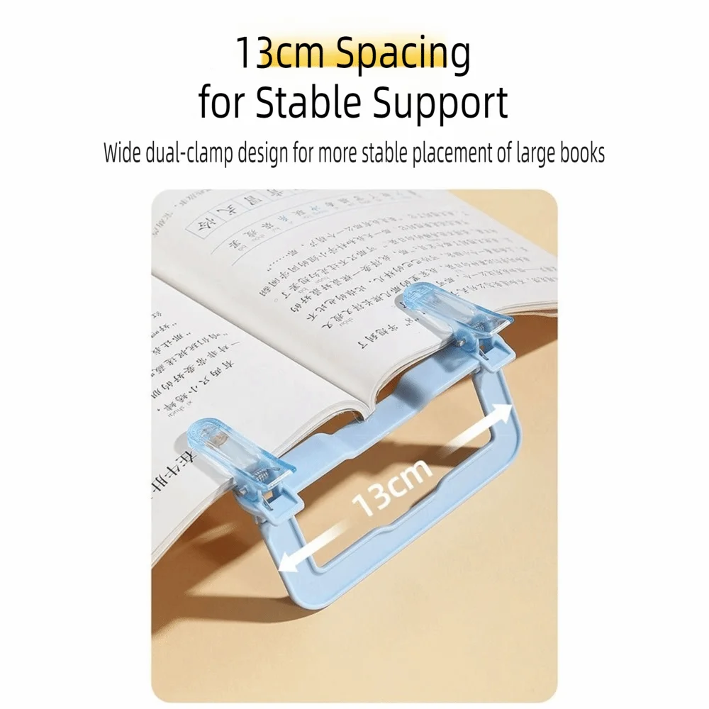 Foldable Reading Bookmark Holder 12° Non Slip Book Clip Stand Double Head Adjustable Support Page Holder Clip Reading Aid