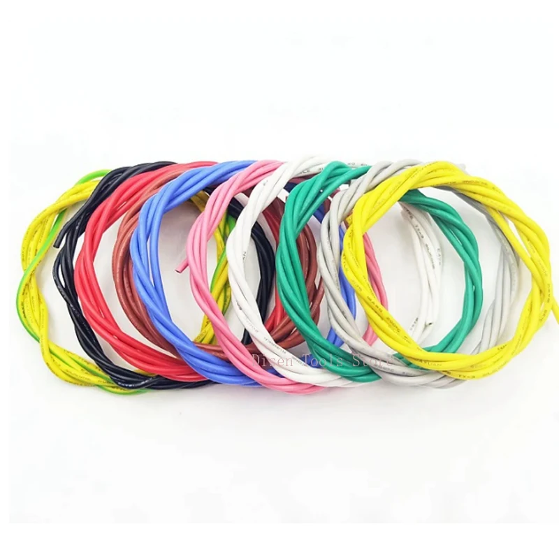 UL3135 سيليكون ارتفاع درجة الحرارة سلك سيليكون معزول المعلبة النحاس كابل مقاوم للحرارة 30 28 26 24 22 20 18 16 14 12AWG #5