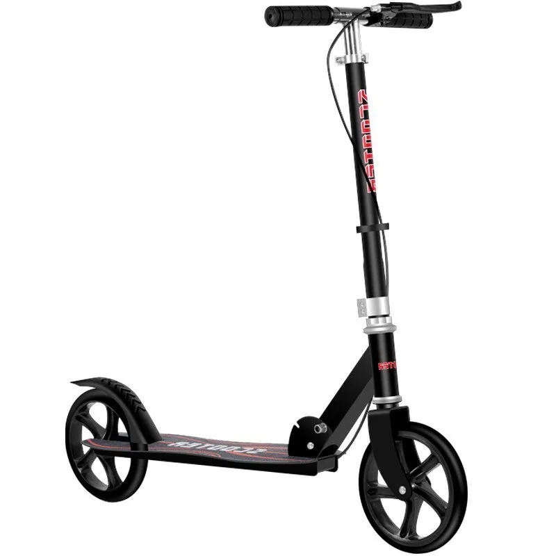 cooya 2024 new Adult handbrake scooter Children and teenagers work big wheel two folding urban campus scooter. (vink