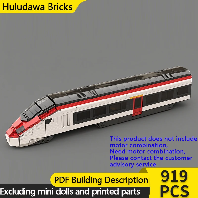 

City Car Model MOC Building Bricks RABe 501 Giruno High Speed Train Modular Technology Gifts Holiday Assemble Children Toys Suit