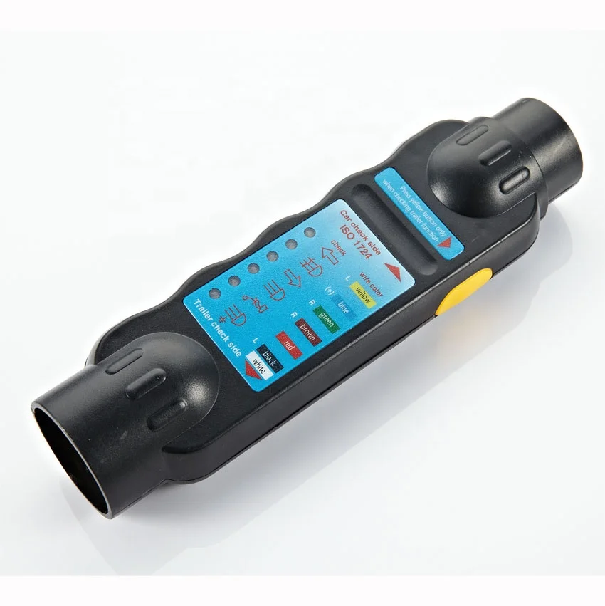 12V 7-Pin Trailer Socket & Plug Tester for Trailers Motorhomes Trucks