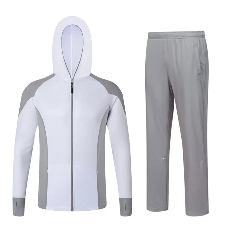 Clothes For Fishing Summer Suit Men Breathable UPF 50+ UV Outdoor Sportswear Hooded Set Pesca Shirt Pants