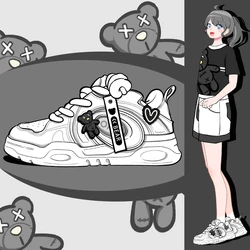 Amy and Michael New Cute Girls Students Casual White Sneakers High Quality Fashion Women Trainers Female Sports Tennis Shoes