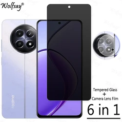 Privacy Screen Protector For Realme 12X Anti-Spy Tempered Glass For Realme 12X 5G Camera Glass For Realme 12X 5G Glass 6.72 inch