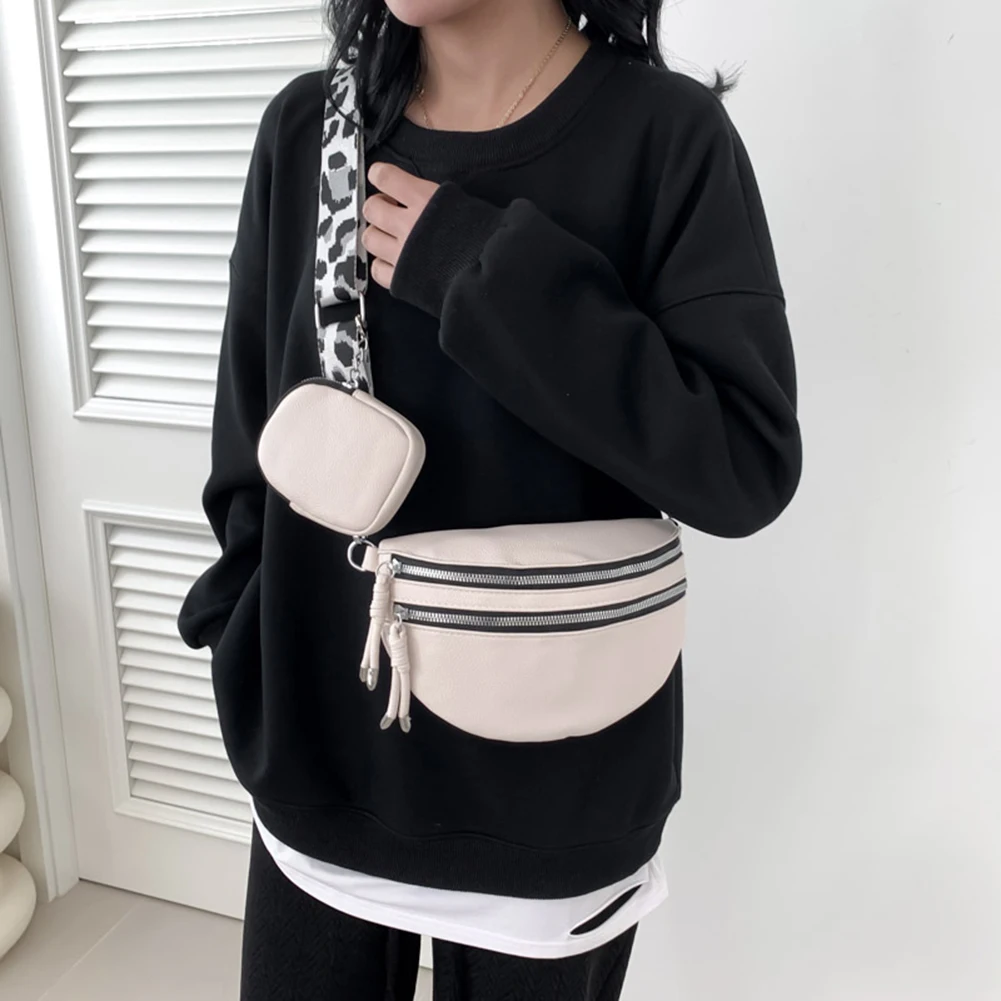 Luxury Design Chest Waist Bag Female Pu Leather Saddle Shoulder Crossbody Bag for Women Small Fanny Pack Handbag bolsas feminina