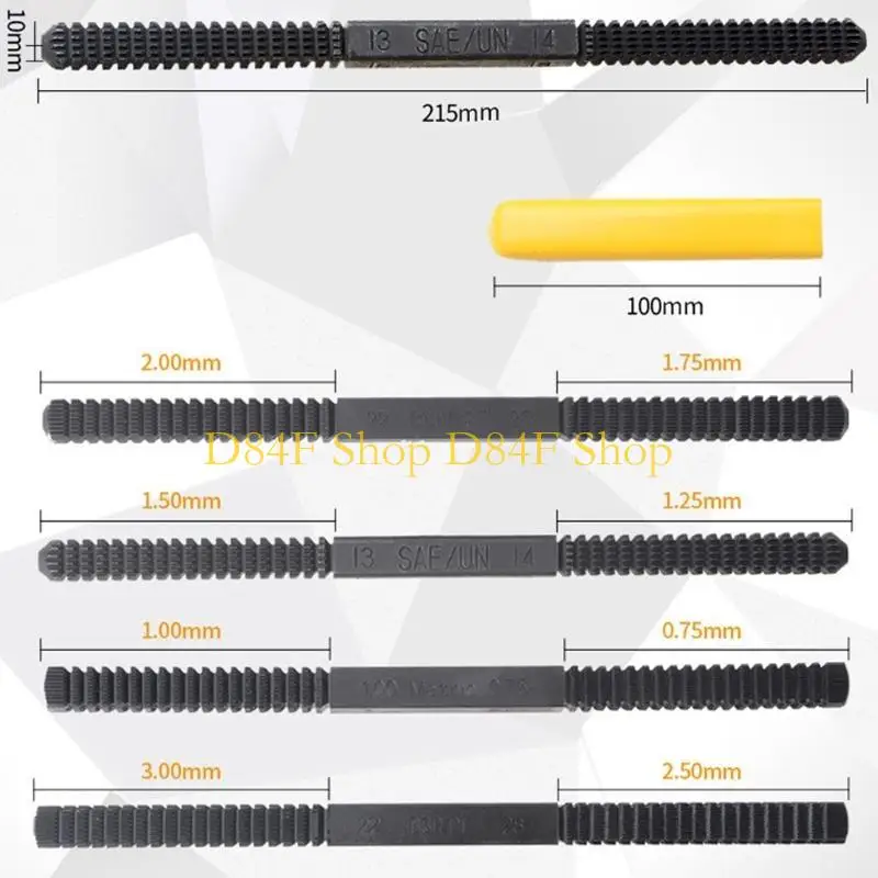 D84F Thread Repair Restoration File Teeth Correction Metric Hardware Mini DIY Tools BSP/PF SAE BSW/BSF Metric
