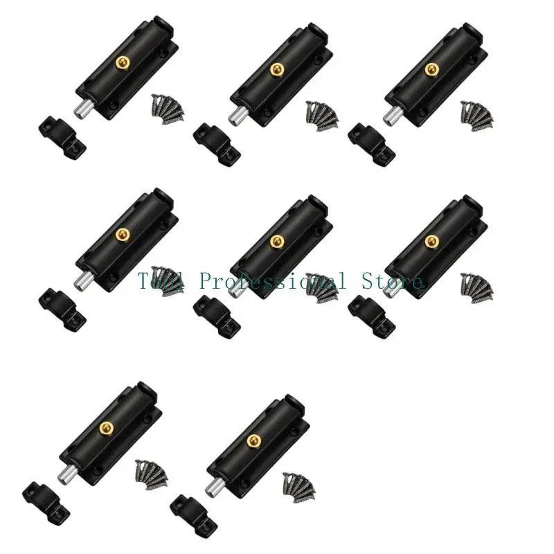 57QF 8Pcs Stainless Steel Automatic Spring Door Latches Bolt Door Hardware Enduring