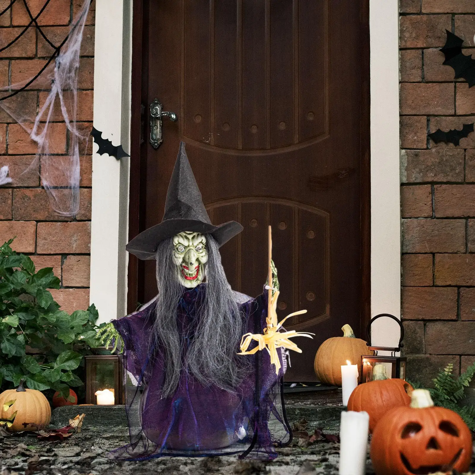 ハロウィン小道具装飾-庭や庭園にホラーな雰囲気を演出する彫刻オーナメント-ホラーな雰囲気を作り出すハロウィンデコレーション