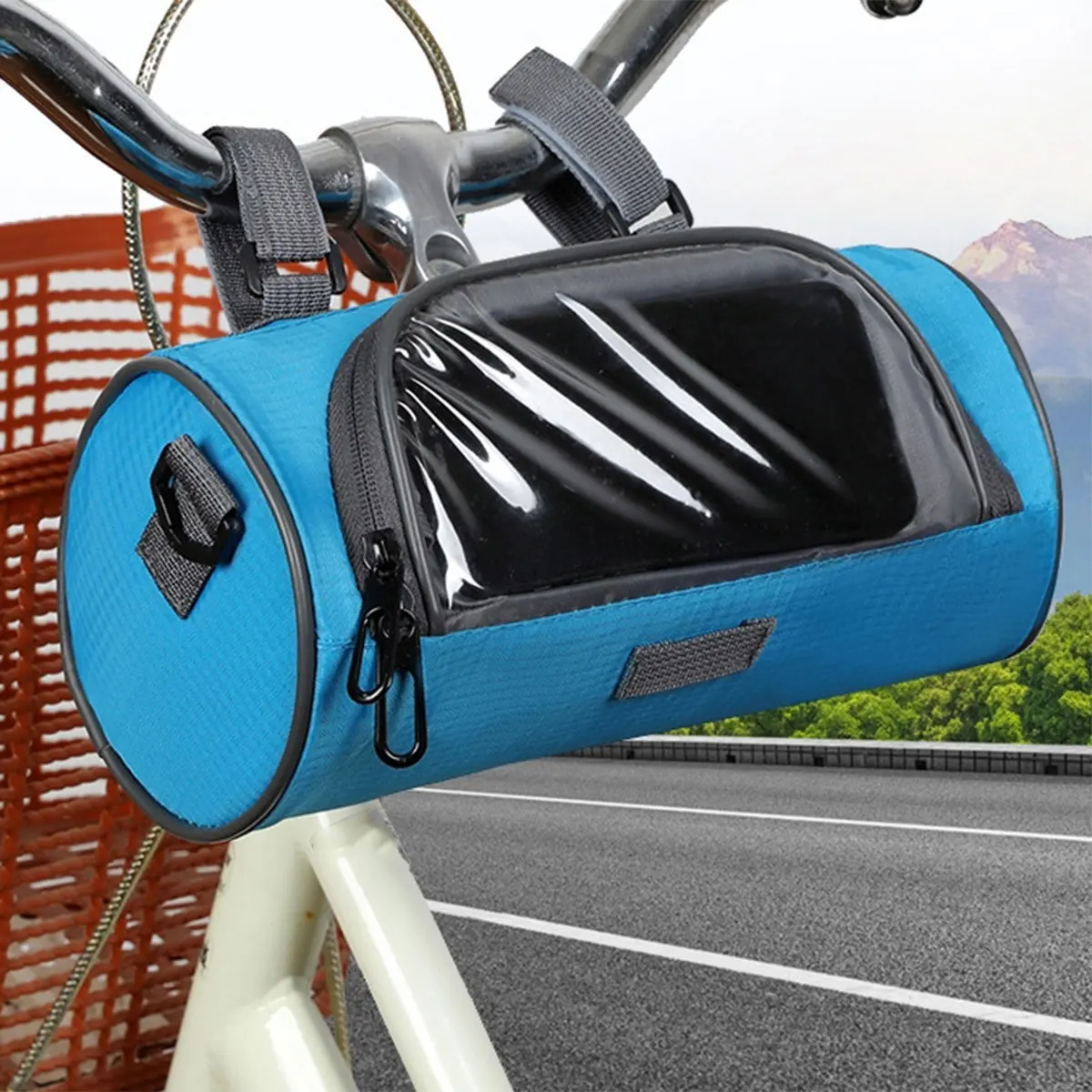 Bike handle bag Head bag Touch screen phone bag Mountain bike accessories Riding bag Storage bag Single shoulder crossbody bag