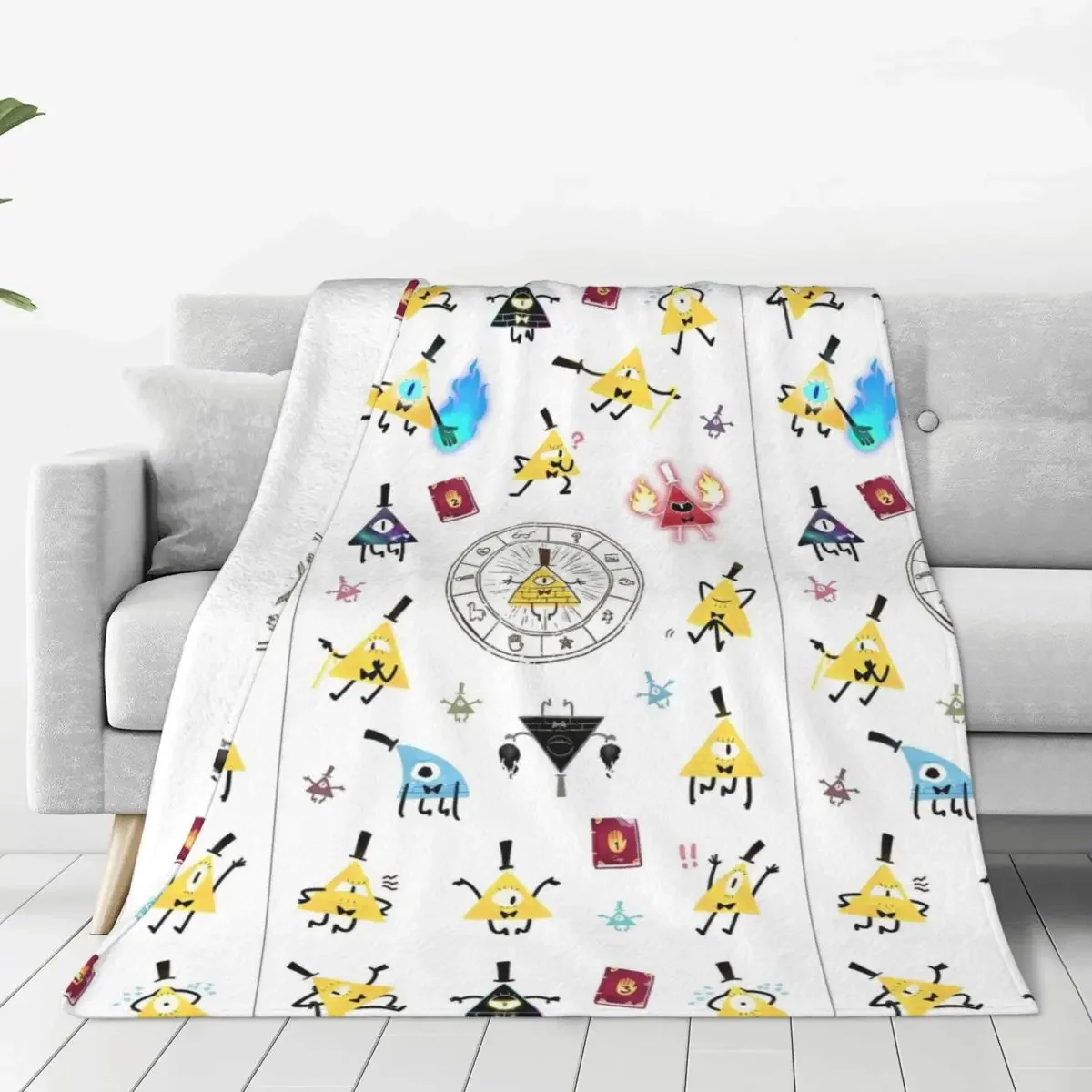 Gravity Falls Bill Cipher Fleece Throw Blanket Cartoon Anime Blankets for Bedding Bedroom Soft Bedding Throws