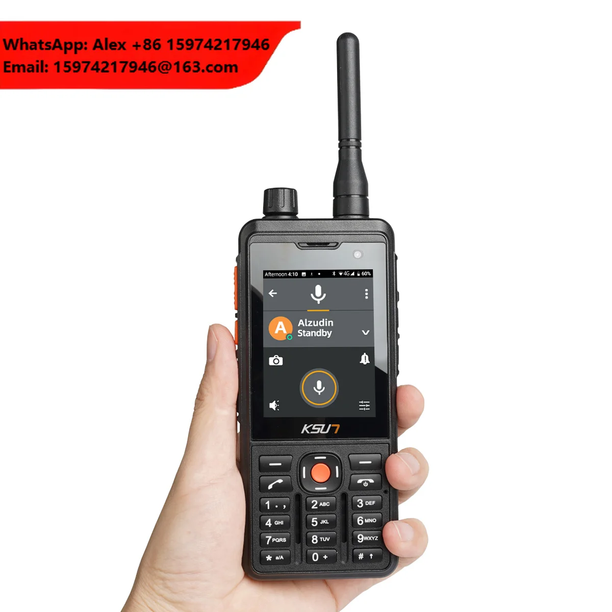 Analog DMR Android 4G 3G GSM Poc Network Mobile Phone GPS WiFi NFC 100km Two Way Radio Walkie Talkie Compatible With ZELLO APP