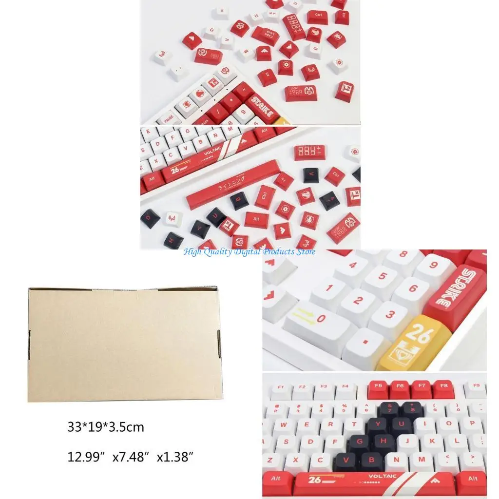 

U2JE 120keys Dye Sublimation PBT Sports Keycaps for MX Switches Mechanical Keyboard