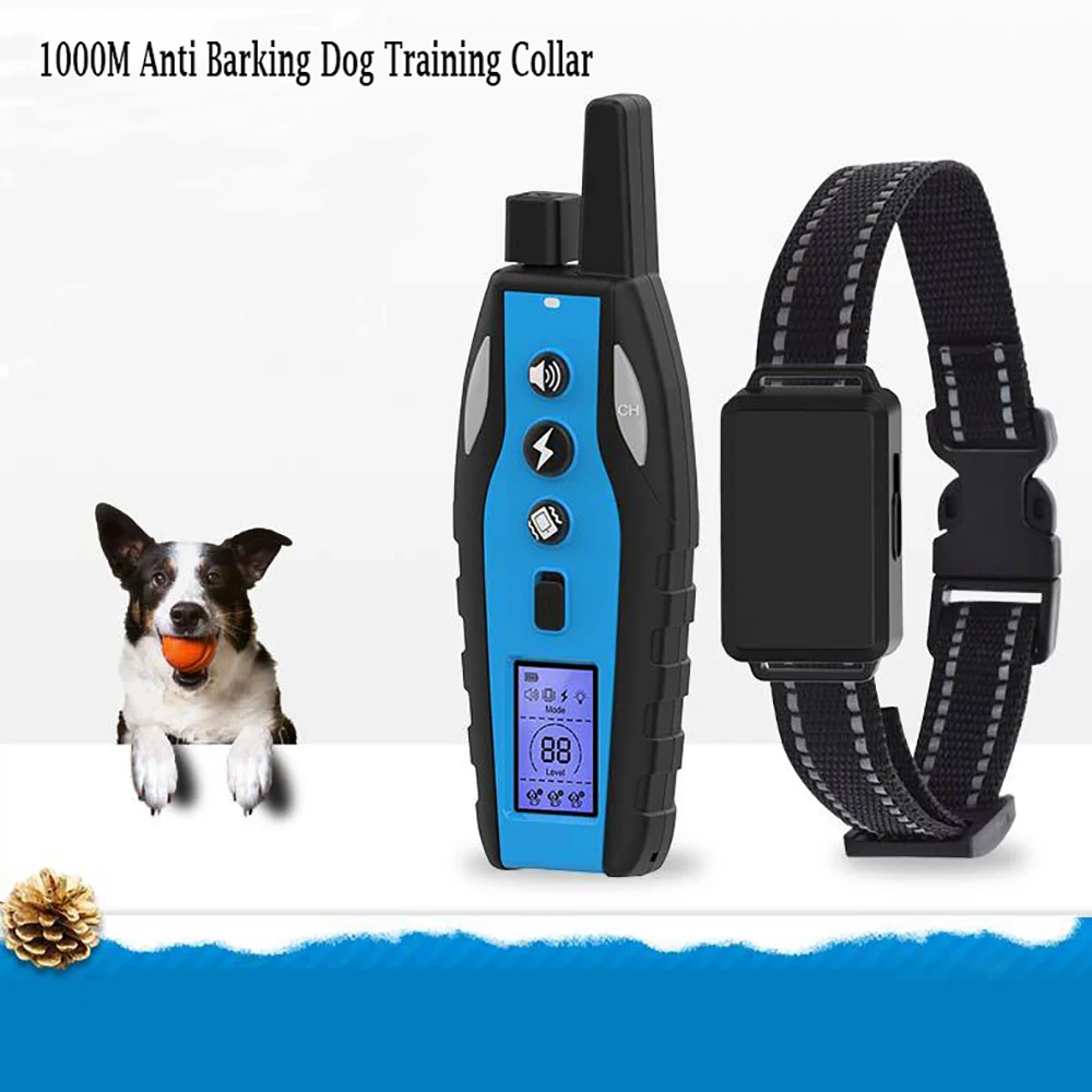 

1000M Dog Training Artifact Anti-Dog Barking Electric Shock Collar Anti Barking Device Dog Training Device