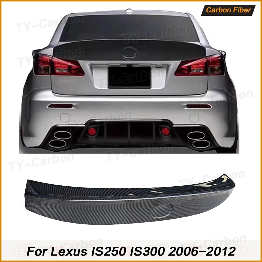 Heckspoiler Für Lexus IS250 IS300 IS350 2006-2012 Real Carbon Fiber Diffusor Schwanz Flügel Stamm Auto Teil Bodykits FRP
