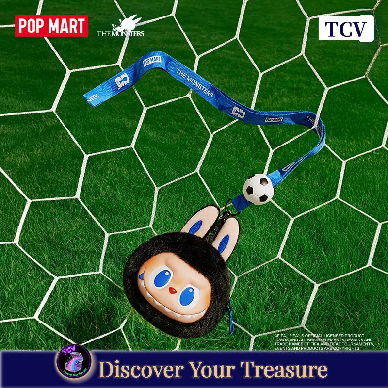 

Tcv Popmart THE MONSTERS × FIFA Series Vinyl Plush Pendant Keychain Bag Charm Cute Cartoon Ornament Collectible Figure Fans Gift