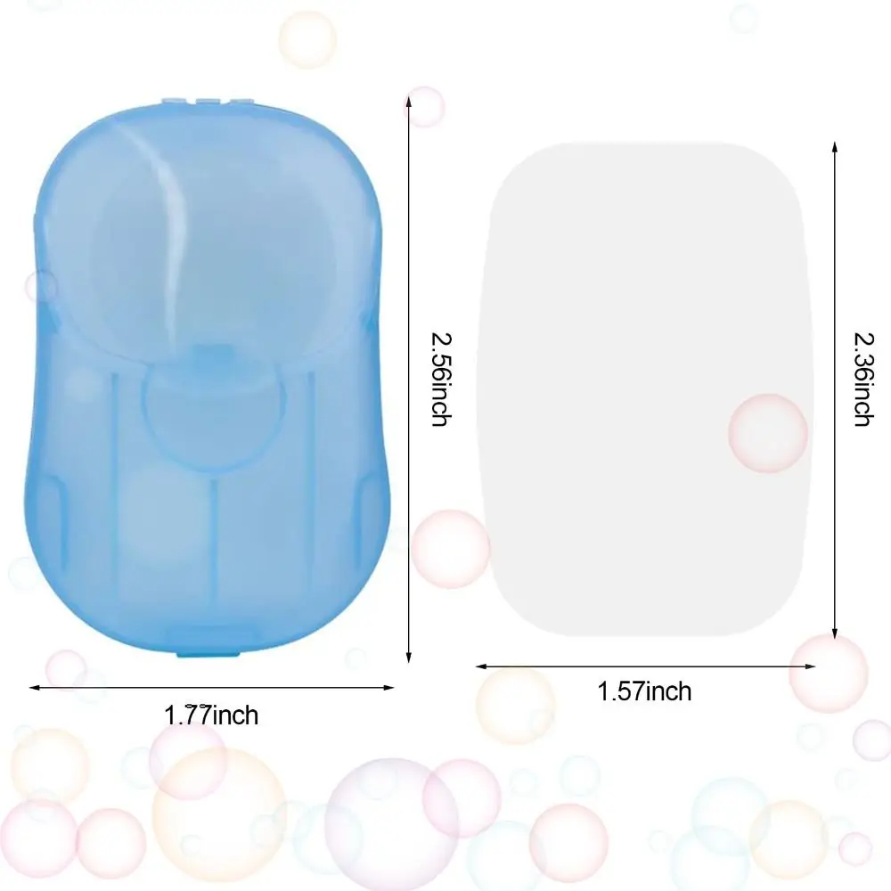 20 pcs Hiking Portable Soap Sheets Dissolvable Cleaning Soap Paper Mini Disposable Hand Washing Soap Children