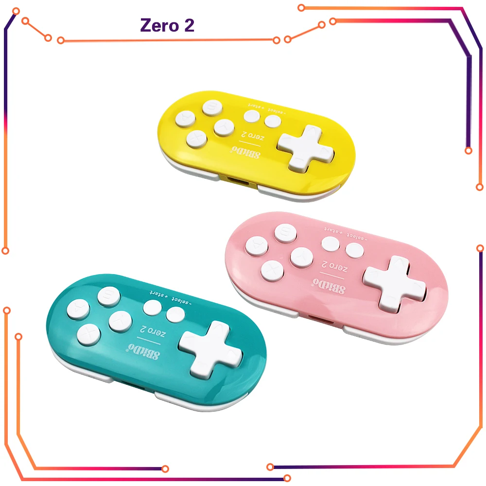 8bitdo zero 2จอยเกมส์บลูทูธสำหรับเกมย้อนยุคคอนโซลสวิทช์ Windows Android MacOS gamepads 2B ราสเบอร์รี่ Pi/3B/3B +/4B/ศูนย์