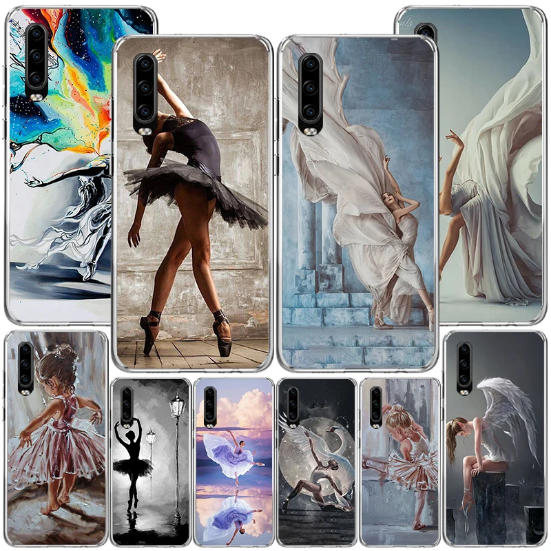 Ballerina Ballet Dancing Phone Case For Huawei P40 P30 P20 P10 Lite Mate 20 10 Pro P Smart Z Y5 Y6 Y7 Y9 Personalized Print Cove