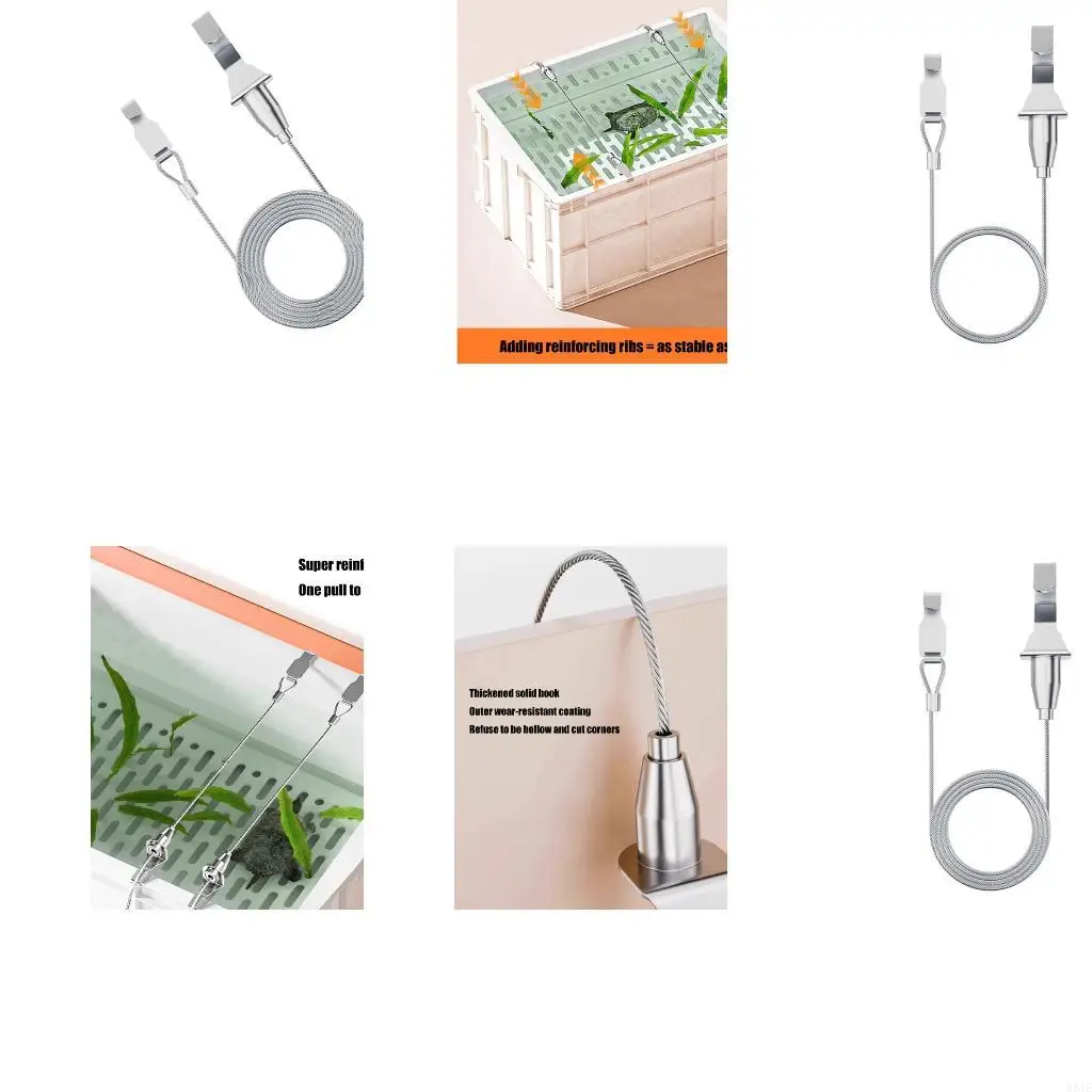 581E Space Saving Crates Fastening Hook Corrosion Resistant Secure Transport Hook Simple Installation for Secure Transport