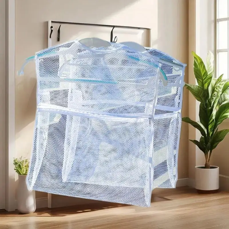 

Hard-wearing Fabric Sneaker Laundry Bag, Airing Clothes Drying Mesh Bag for Women and Men