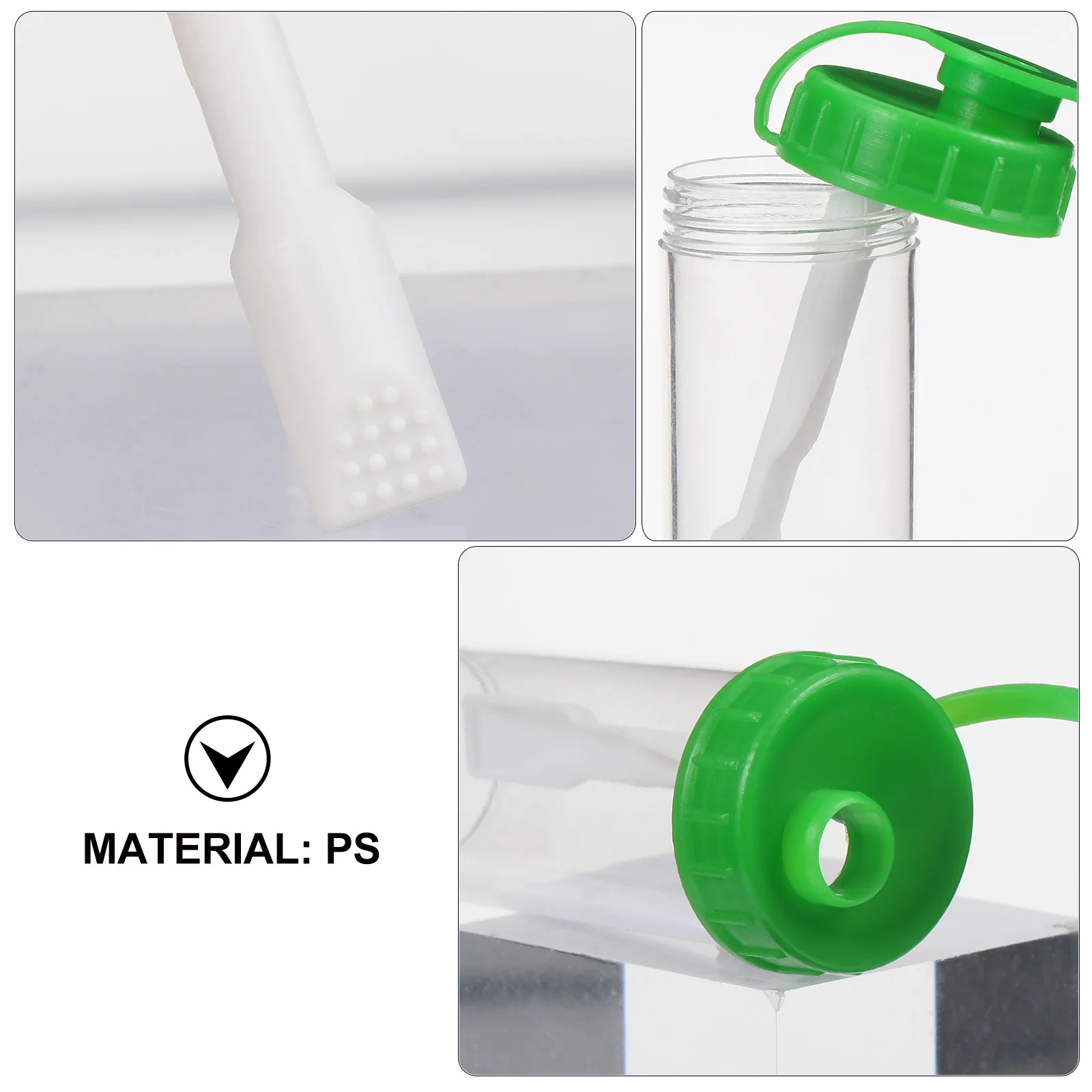 

50pcs 15Ml Stool Container Premium Plastic Specimen Cup With Spoon For Fecal Collection Transport Durable Medical Lab Teaching
