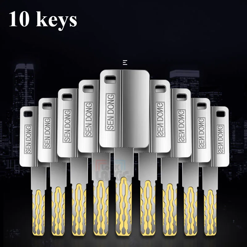 Gear door lock 10 tooth lock core 11 tooth lock 13 tooth lock outdoor door lock anti-theft door Lock cylinder 10 keys Tooth lock