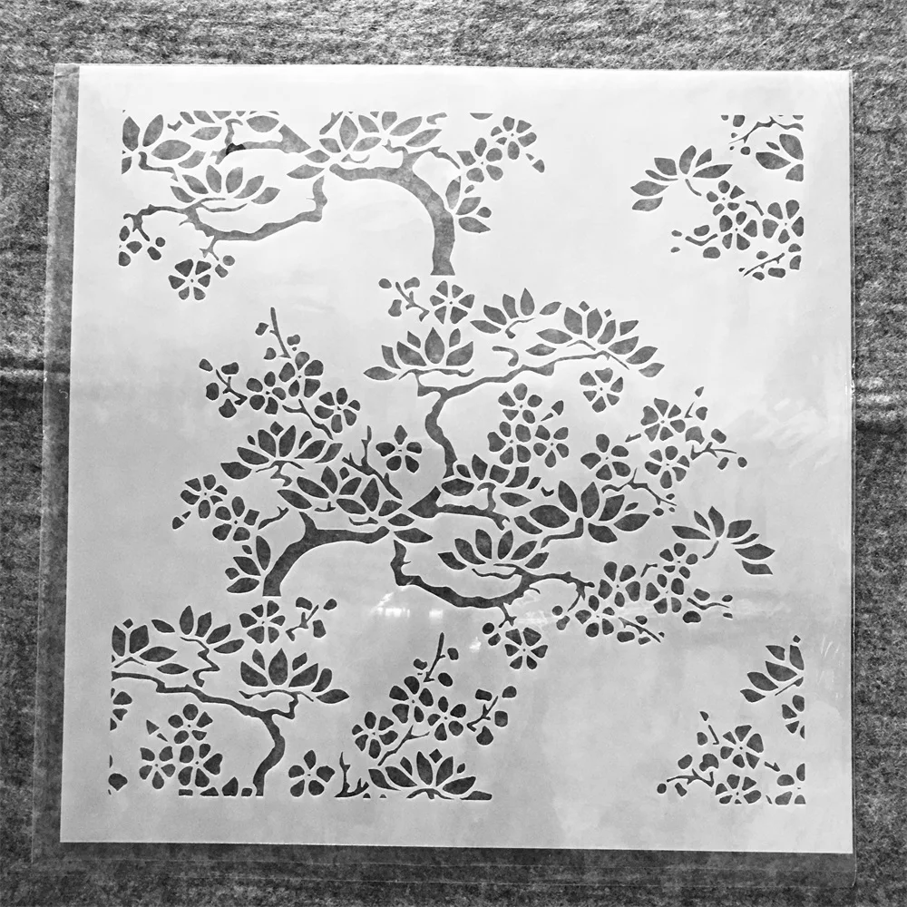 30*30cm Tree Branches Leaves DIY Layering Stencils Wall Painting Scrapbook Coloring Embossing Album Decorative Template