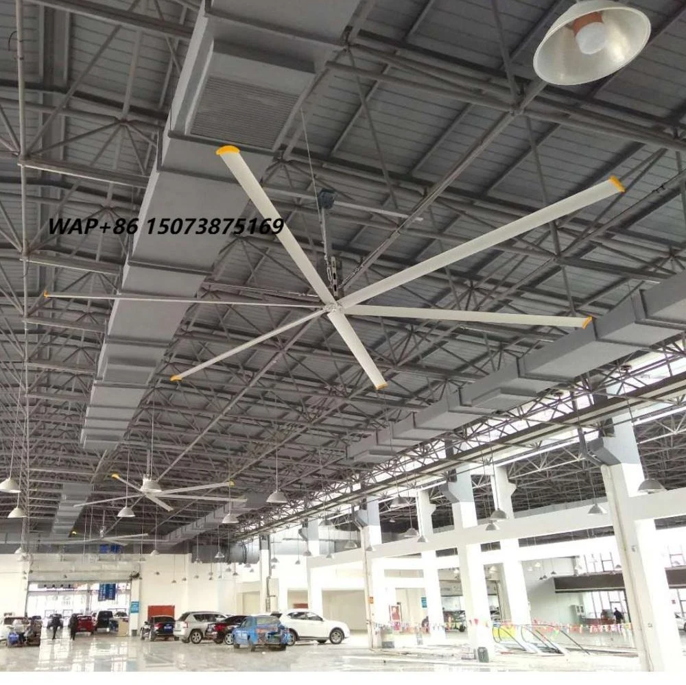 Wholesale Big Ass Electric Industrial Fan Cheap Factory Price Aluminum Ceiling Mounted for Farm Use AC 220V
