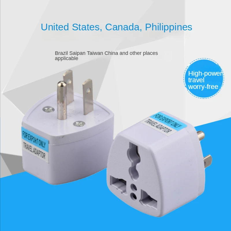 Universal UK EU AU to US 3 PIN AC Power Socket Plug Travel Electrical Charger Adapter Converter