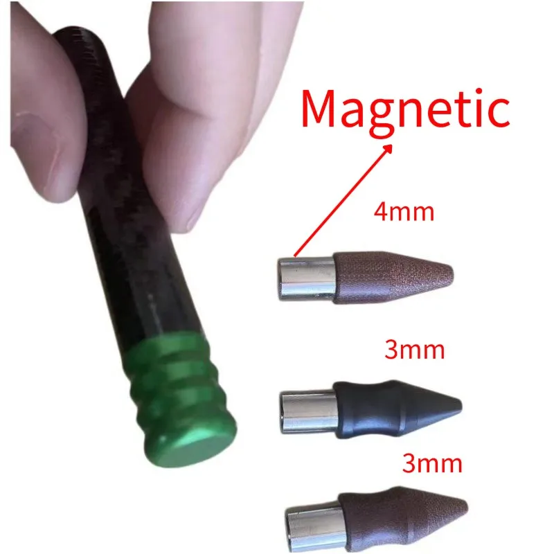 Magnetic Car Dent Repair Pen Carbon Fiber Tap Down Pen With PEEK Bakelite Tips Paintless Dent Removal Knockdown Tool 6