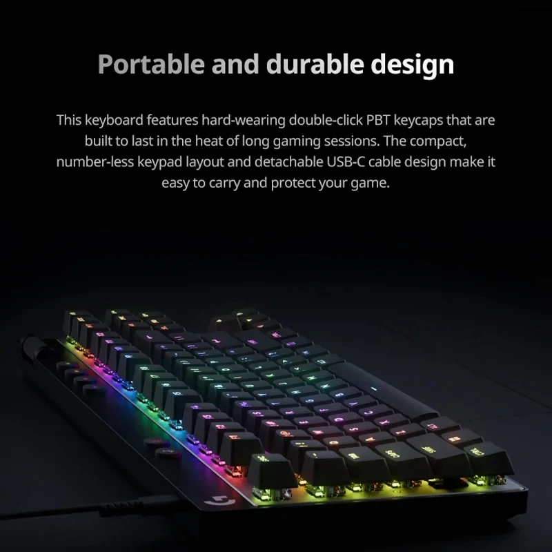 لوجيتك (G) PRO X TKL RAPID مفتاح مغناطيسي GPW لوحة مفاتيح ميكانيكية للألعاب سلكية بإضاءة خلفية RGB قابلة لإعادة الشحن 87 مفتاحًا محمولًا