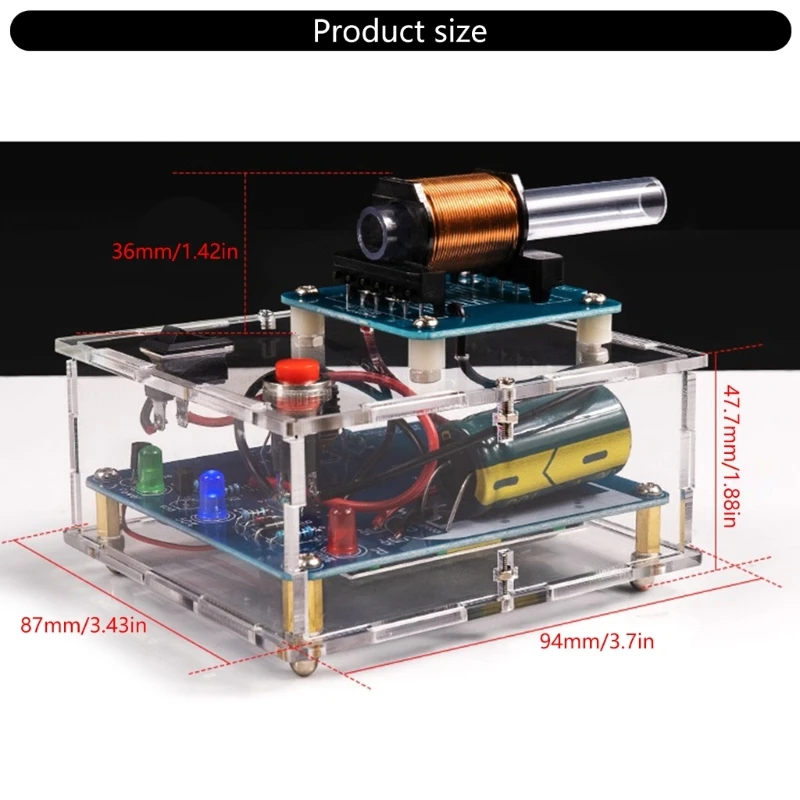 DXAB 1-teiliges elektronisches Hobby-DIY-Elektromagnet-Emitter-Kit mit Hochspannungsspule