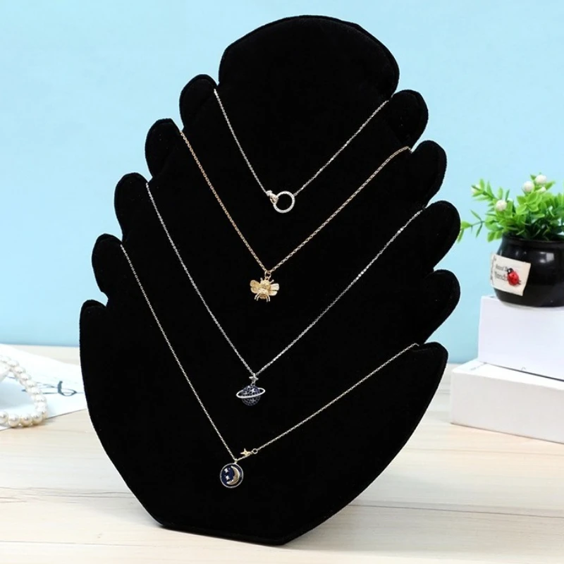 Velvet Necklace Display Rack Wholesale Necklaces Organizer Stand Aesthetic Jewelry Storage Holder Showcase Jewellery Shelf Props