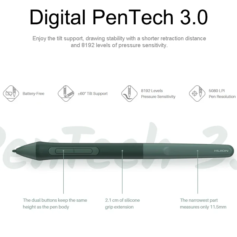 middle inch drawing graphic tablet for animation designer with scroll battery-free stylus for digital art design skech